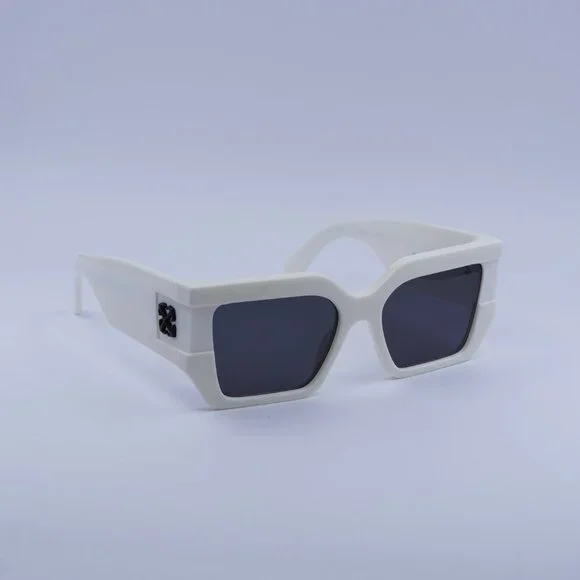 Off-White OERI148 DOVER 0107 Sunglasses White Square Frame, Dark Grey Lenses